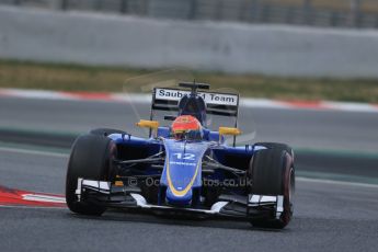 World © Octane Photographic Ltd. Sauber F1 Team C34-Ferrari – Felipe Nasr. Friday 27th February 2015, F1 Winter test #3, Circuit de Barcelona-Catalunya, Spain Test 2 Day 2. Digital Ref : 1193LB1D1398