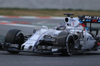 World © Octane Photographic Ltd. Williams Martini Racing FW37 – Valtteri Bottas. Saturday. Friday 27th February 2015, F1 Winter test #3, Circuit de Barcelona-Catalunya, Spain Test 2 Day 2. Digital Ref : 1193LB1D1408