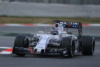 World © Octane Photographic Ltd. Williams Martini Racing FW37 – Valtteri Bottas. Saturday. Friday 27th February 2015, F1 Winter test #3, Circuit de Barcelona-Catalunya, Spain Test 2 Day 2. Digital Ref : 1193LB1D1423