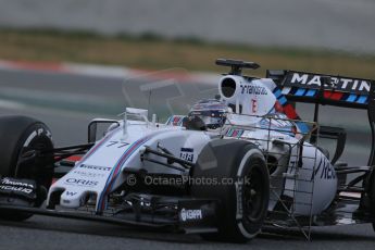 World © Octane Photographic Ltd. Williams Martini Racing FW37 – Valtteri Bottas. Saturday. Friday 27th February 2015, F1 Winter test #3, Circuit de Barcelona-Catalunya, Spain Test 2 Day 2. Digital Ref : 1193LB1D1439