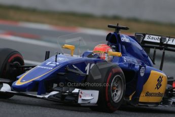 World © Octane Photographic Ltd. Sauber F1 Team C34-Ferrari – Felipe Nasr. Friday 27th February 2015, F1 Winter test #3, Circuit de Barcelona-Catalunya, Spain Test 2 Day 2. Digital Ref : 1193LB1D1447