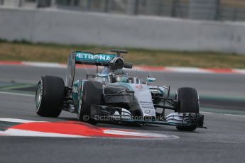 World © Octane Photographic Ltd. Mercedes AMG Petronas F1 W06 Hybrid – Nico Rosberg. Friday 27th February 2015, F1 Winter test #3, Circuit de Barcelona-Catalunya, Spain Test 2 Day 2. Digital Ref : 1193LB1D1493