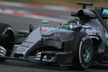 World © Octane Photographic Ltd. Mercedes AMG Petronas F1 W06 Hybrid – Nico Rosberg. Friday 27th February 2015, F1 Winter test #3, Circuit de Barcelona-Catalunya, Spain Test 2 Day 2. Digital Ref : 1193LB1D1499