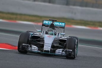 World © Octane Photographic Ltd. Mercedes AMG Petronas F1 W06 Hybrid – Nico Rosberg. Friday 27th February 2015, F1 Winter test #3, Circuit de Barcelona-Catalunya, Spain Test 2 Day 2. Digital Ref : 1193LB1D1537