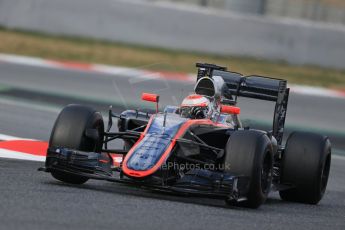 World © Octane Photographic Ltd. McLaren Honda MP4/30 – Jenson Button. Friday 27th February 2015, F1 Winter test #3, Circuit de Barcelona-Catalunya, Spain Test 2 Day 2. Digital Ref: 1193LB1D1561