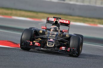 World © Octane Photographic Ltd. Lotus F1 Team E23 Hybrid – Pastor Maldonado. Friday 27th February 2015, F1 Winter test #3, Circuit de Barcelona-Catalunya, Spain Test 2 Day 2. Digital Ref : 1193LB1D1584