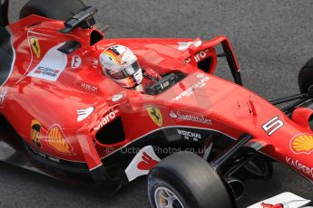 World © Octane Photographic Ltd. Scuderia Ferrari SF15-T– Sebastian Vettel. Friday 27th February 2015, F1 Winter test #3, Circuit de Barcelona-Catalunya, Spain Test 2 Day 2. Digital Ref : 1193LB1D1653