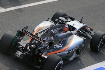 World © Octane Photographic Ltd. Sahara Force India VJM08 – Nico Hulkenberg. Friday 27th February 2015, F1 Winter test #3, Circuit de Barcelona-Catalunya, Spain Test 2 Day 2. Digital Ref: 1193LB1D1807