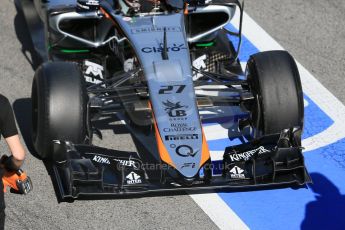 World © Octane Photographic Ltd. Sahara Force India VJM08 – Nico Hulkenberg. Friday 27th February 2015, F1 Winter test #3, Circuit de Barcelona-Catalunya, Spain Test 2 Day 2. Digital Ref: 1193LB1D2068