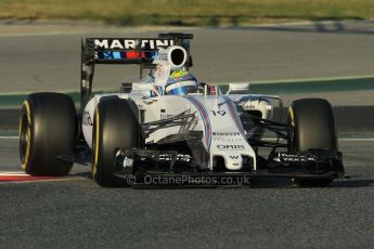 World © Octane Photographic Ltd. Williams Martini Racing FW37 – Felipe Massa Saturday 28th February 2015, F1 Winter test #3, Circuit de Barcelona-Catalunya, Spain Test 2 Day 3. Digital Ref: 1194CB1L2325