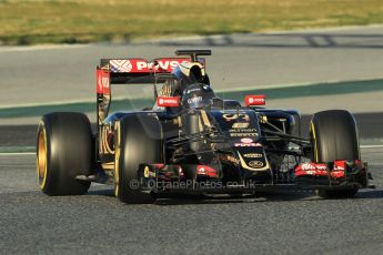 World © Octane Photographic Ltd. Lotus F1 Team E23 Hybrid – Romain Grosjean 28th February 2015, F1 Winter test #3, Circuit de Barcelona-Catalunya, Spain Test 2 Day 3. Digital Ref :1194CB1L2383