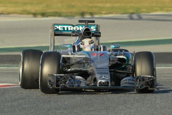 World © Octane Photographic Ltd. Mercedes AMG Petronas F1 W06 Hybrid – Lewis Hamilton. Saturday 28th February 2015, F1 Winter test #3, Circuit de Barcelona-Catalunya, Spain Test 2 Day 3. Digital Ref : 1194CB1L2449
