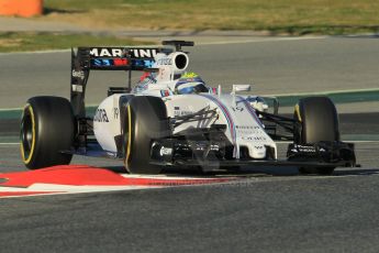World © Octane Photographic Ltd. Williams Martini Racing FW37 – Felipe Massa Saturday 28th February 2015, F1 Winter test #3, Circuit de Barcelona-Catalunya, Spain Test 2 Day 3. Digital Ref: 1194CB1L2501