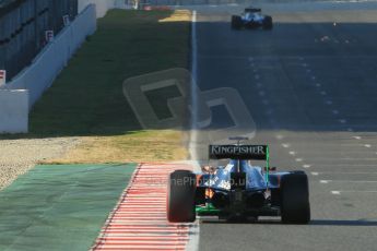 World © Octane Photographic Ltd. Sahara Force India VJM08 – Nico Hulkenberg. Saturday 28th February 2015, F1 Winter test #3, Circuit de Barcelona-Catalunya, Spain Test 2 Day 3. Digital Ref: 1194CB1L2605