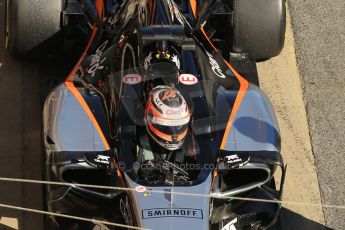 World © Octane Photographic Ltd. Sahara Force India VJM08 – Nico Hulkenberg. Saturday 28th February 2015, F1 Winter test #3, Circuit de Barcelona-Catalunya, Spain Test 2 Day 3. Digital Ref: 1194CB1L3262