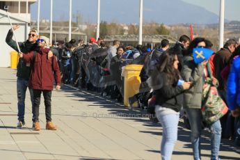 World © Octane Photographic Ltd. Fans on the pitlane viewing gallery. Saturday 28th February 2015, F1 Winter test #3, Circuit de Barcelona-Catalunya, Spain Test 2 Day 3. Digital Ref: 1194CB1L3489