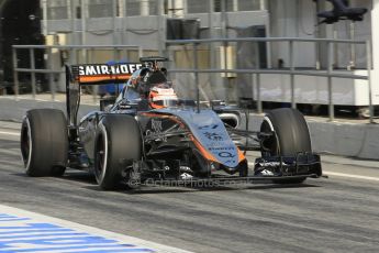 World © Octane Photographic Ltd. Sahara Force India VJM08 – Nico Hulkenberg. Saturday 28th February 2015, F1 Winter test #3, Circuit de Barcelona-Catalunya, Spain Test 2 Day 3. Digital Ref: 1194CB1L3672