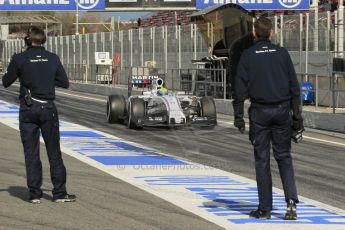 World © Octane Photographic Ltd. Williams Martini Racing FW37 – Felipe Massa. Saturday 28th February 2015, F1 Winter test #3, Circuit de Barcelona-Catalunya, Spain Test 2 Day 3. Digital Ref: 1194CB1L3709