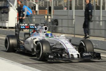World © Octane Photographic Ltd. Williams Martini Racing FW37 – Felipe Massa. Saturday 28th February 2015, F1 Winter test #3, Circuit de Barcelona-Catalunya, Spain Test 2 Day 3. Digital Ref: 1194CB1L3713