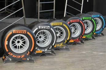 World © Octane Photographic Ltd. Pirelli tyre choices. 28th February 2015, F1 Winter test #3, Circuit de Barcelona-Catalunya, Spain Test 2 Day 3. Digital Ref :1194CB1L3744