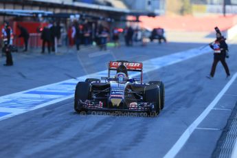 World © Octane Photographic Ltd. Scuderia Toro Rosso STR10 – Carlos Sainz Jnr. Saturday 28th February 2015, F1 Winter test #3, Circuit de Barcelona-Catalunya, Spain Test 2 Day 3. Digital Ref: 1194LB1D2314