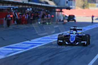 World © Octane Photographic Ltd. Sauber F1 Team C34-Ferrari – Marcus Ericsson. Saturday 28th February 2015, F1 Winter test #3, Circuit de Barcelona-Catalunya, Spain Test 2 Day 3. Digital Ref : 1194LB1D2356