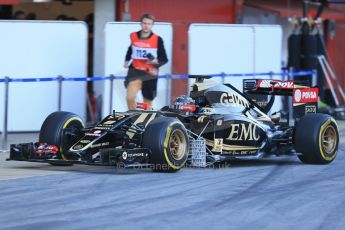 World © Octane Photographic Ltd. Lotus F1 Team E23 Hybrid – Romain Grosjean 28th February 2015, F1 Winter test #3, Circuit de Barcelona-Catalunya, Spain Test 2 Day 3. Digital Ref : 1194LB1D2415