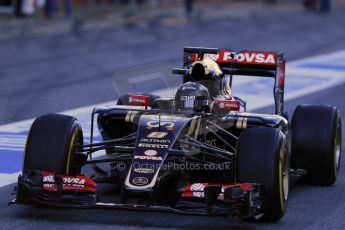 World © Octane Photographic Ltd. Lotus F1 Team E23 Hybrid – Romain Grosjean 28th February 2015, F1 Winter test #3, Circuit de Barcelona-Catalunya, Spain Test 2 Day 3. Digital Ref : 1194LB1D2538