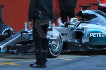 World © Octane Photographic Ltd. Mercedes AMG Petronas F1 W06 Hybrid – Lewis Hamilton. Saturday 28th February 2015, F1 Winter test #3, Circuit de Barcelona-Catalunya, Spain Test 2 Day 3. Digital Ref : 1194LB1D2557