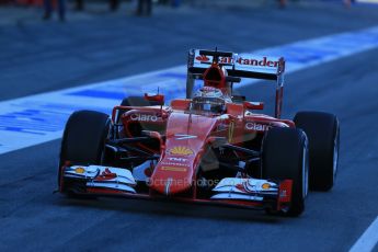 World © Octane Photographic Ltd. Scuderia Ferrari SF15-T– Kimi Raikkonen. Saturday 28th February 2015, F1 Winter test #3, Circuit de Barcelona-Catalunya, Spain Test 2 Day 3. Digital Ref: 1194LB1D2604