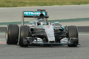 World © Octane Photographic Ltd. Mercedes AMG Petronas F1 W06 Hybrid – Nico Rosberg. Sunday 1st March 2015, F1 Winter test #3, Circuit de Barcelona-Catalunya, Spain Test 2 Day 4. Digital Ref: 1195CB1L3783