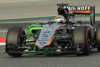 World © Octane Photographic Ltd. Sahara Force India VJM08 – Sergio Perez. Sunday 1st March 2015, F1 Winter test #3, Circuit de Barcelona-Catalunya, Spain Test 2 Day 4. Digital Ref: 1195CB1L3933