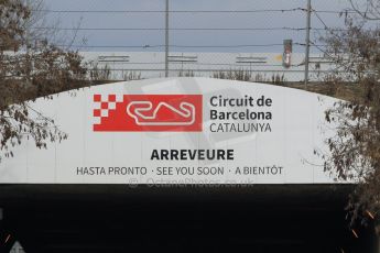 World © Octane Photographic Ltd. Sunday 1st March 2015, F1 Winter test #3, Circuit de Barcelona-Catalunya exit sign, Spain Test 2 Day 4. Digital Ref: 1195CB1L4161