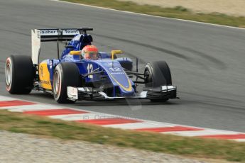 World © Octane Photographic Ltd. Sauber F1 Team C34-Ferrari – Felipe Nasr. Sunday 1st March 2015, F1 Winter test #3, Circuit de Barcelona-Catalunya, Spain Test 2 Day 4. Digital Ref: 1195CB1L4361