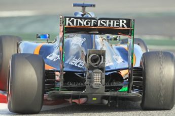 World © Octane Photographic Ltd. Sahara Force India VJM08 – Sergio Perez. Sunday 1st March 2015, F1 Winter test #3, Circuit de Barcelona-Catalunya, Spain Test 2 Day 4. Digital Ref: 1195CB1L4740