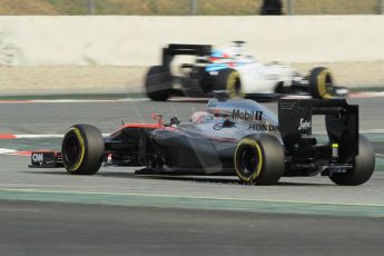 World © Octane Photographic Ltd. McLaren Honda MP4/30 – Jenson Button. Saturday. Sunday 1st March 2015, F1 Winter test #3, Circuit de Barcelona-Catalunya, Spain Test 2 Day 4. Digital Ref: 1195CB1L4796