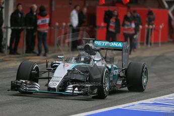 World © Octane Photographic Ltd. Mercedes AMG Petronas F1 W06 Hybrid – Nico Rosberg. Sunday 1st March 2015, F1 Winter test #3, Circuit de Barcelona-Catalunya, Spain Test 2 Day 4. Digital Ref : 1195LB1D3345