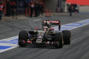 World © Octane Photographic Ltd. Lotus F1 Team E23 Hybrid – Pastor Maldonado. Sunday 1st March 2015, F1 Winter test #3, Circuit de Barcelona-Catalunya, Spain Test 2 Day 4. Digital Ref : 1195LB1D3395