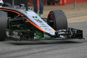 World © Octane Photographic Ltd. Sahara Force India VJM08 – Sergio Perez. Sunday 1st March 2015, F1 Winter test #3, Circuit de Barcelona-Catalunya, Spain Test 2 Day 4. Digital Ref: 1195LB1D3406