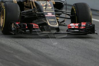 World © Octane Photographic Ltd. Lotus F1 Team E23 Hybrid – Pastor Maldonado. Sunday 1st March 2015, F1 Winter test #3, Circuit de Barcelona-Catalunya, Spain Test 2 Day 4. Digital Ref : 1195LB1D3560