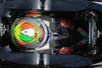 World © Octane Photographic Ltd. Sahara Force India VJM08 – Sergio Perez. Sunday 1st March 2015, F1 Winter test #3, Circuit de Barcelona-Catalunya, Spain Test 2 Day 4. Digital Ref: 1195LB1D3915