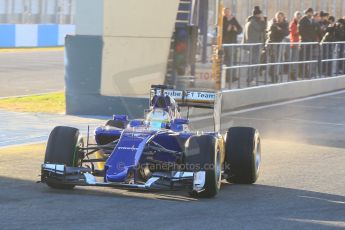 World © Octane Photographic Ltd. Sauber F1 Team C34-Ferrari – Marcus Ericsson. Sunday 1st February 2015, Formula 1 Winter testing, Jerez de la Frontera, Spain. Digital Ref : 1180CB1D1060