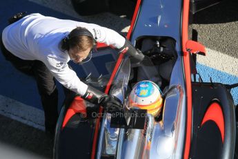 World © Octane Photographic Ltd. McLaren Honda MP4/30 – Fernando Alonso. Sunday 1st February 2015, Formula 1 Winter testing, Jerez de la Frontera, Spain. Digital Ref: 1180CB1D1291
