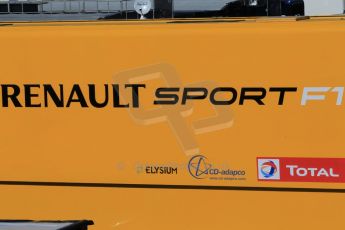 World © Octane Photographic Ltd. Renault Sport F1 logo. Sunday 1st February 2015, Formula 1 Winter testing, Jerez de la Frontera, Spain. Digital Ref: 1180CB1D1357