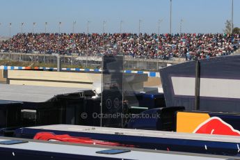 World © Octane Photographic Ltd. Fans in the grandstand viewed over the paddock. Sunday 1st February 2015, Formula 1 Winter testing, Jerez de la Frontera, Spain. Digital Ref: 1180CB1D1358
