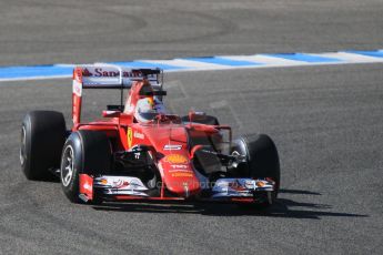 World © Octane Photographic Ltd. Scuderia Ferrari SF-15T– Sebastian Vettel. Sunday 1st February 2015, Formula 1 Winter testing, Jerez de la Frontera, Spain. Digital Ref: 1180CB1D1369