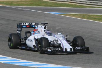 World © Octane Photographic Ltd. Williams Martini Racing FW37 Valtteri Bottas. Sunday 1st February 2015, Formula 1 Winter testing, Jerez de la Frontera, Spain. Digital Ref: 1180CB1D1416