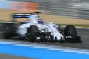 World © Octane Photographic Ltd. Williams Martini Racing FW37 Valtteri Bottas. Sunday 1st February 2015, Formula 1 Winter testing, Jerez de la Frontera, Spain. Digital Ref: 1180CB1D1449