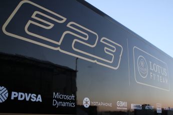 World © Octane Photographic Ltd. Lotus F1 Team E23 logo. Sunday 1st February 2015, Formula 1 Winter testing, Jerez de la Frontera, Spain. Digital Ref: 1180CB7D0066