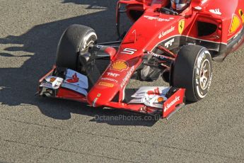 World © Octane Photographic Ltd. Scuderia Ferrari SF-15T– Sebastian Vettel. Sunday 1st February 2015, Formula 1 Winter testing, Jerez de la Frontera, Spain. Digital Ref: 1180CB7D9509